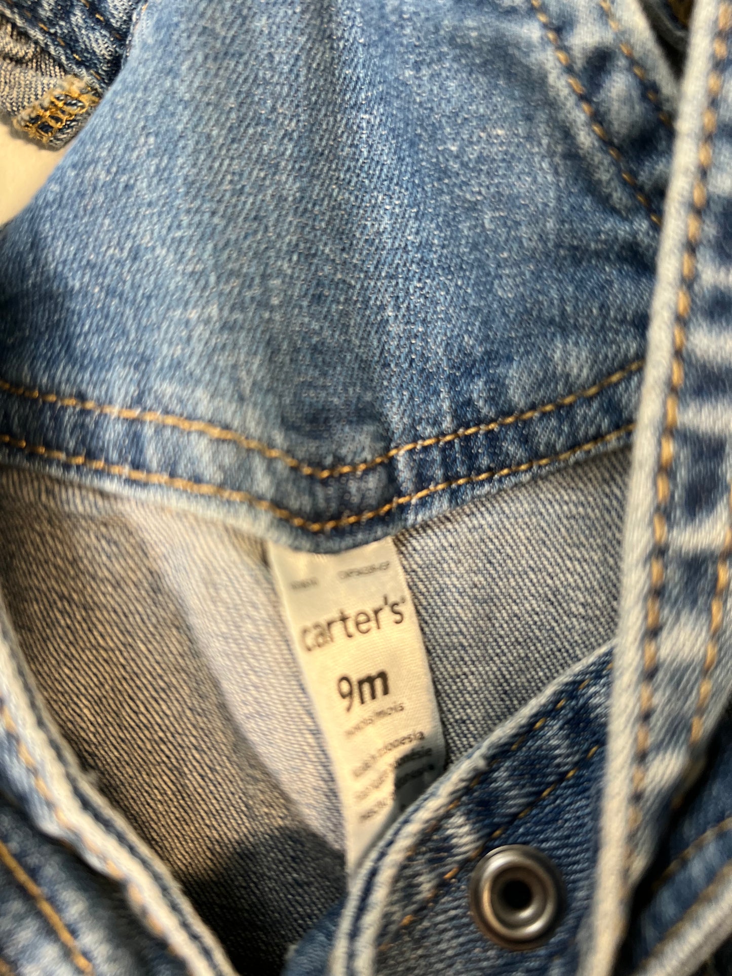 9m Carters Denim Overalls