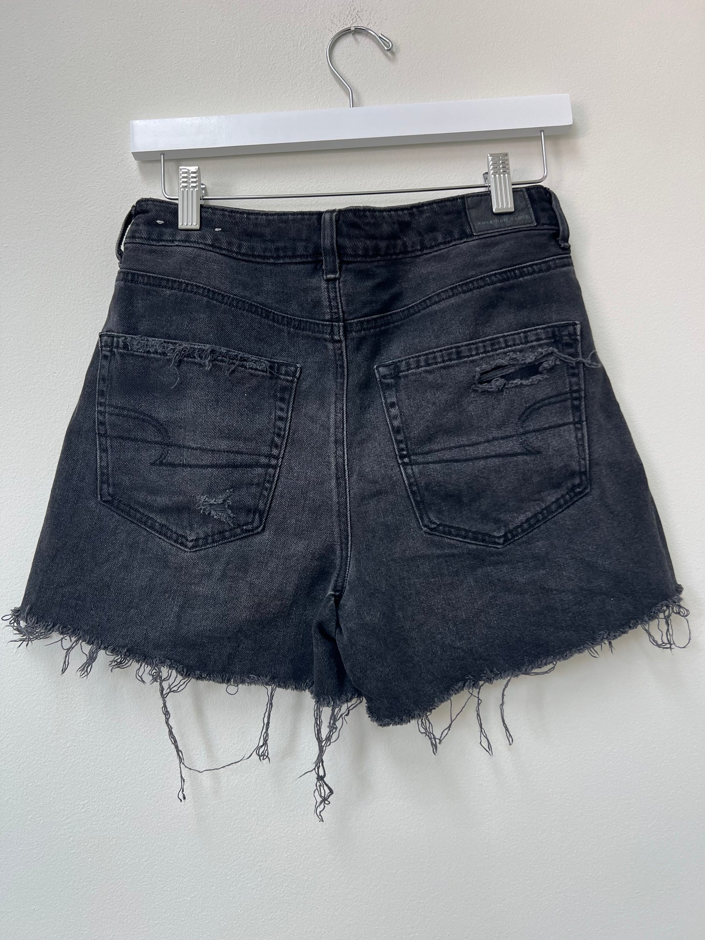 XS American Eagle Black Denim Shorts