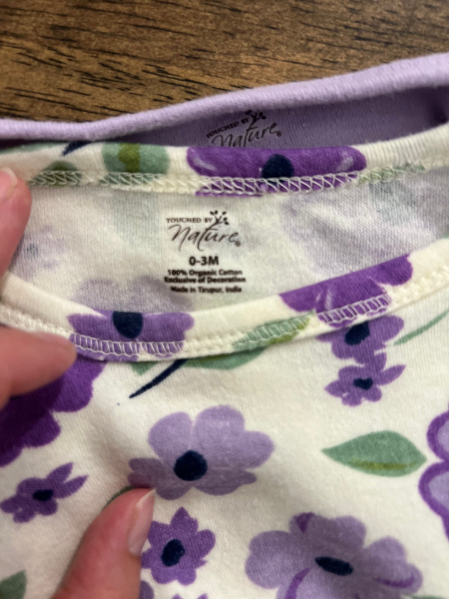 0-3m Touched By Nature Purple Floral Dress