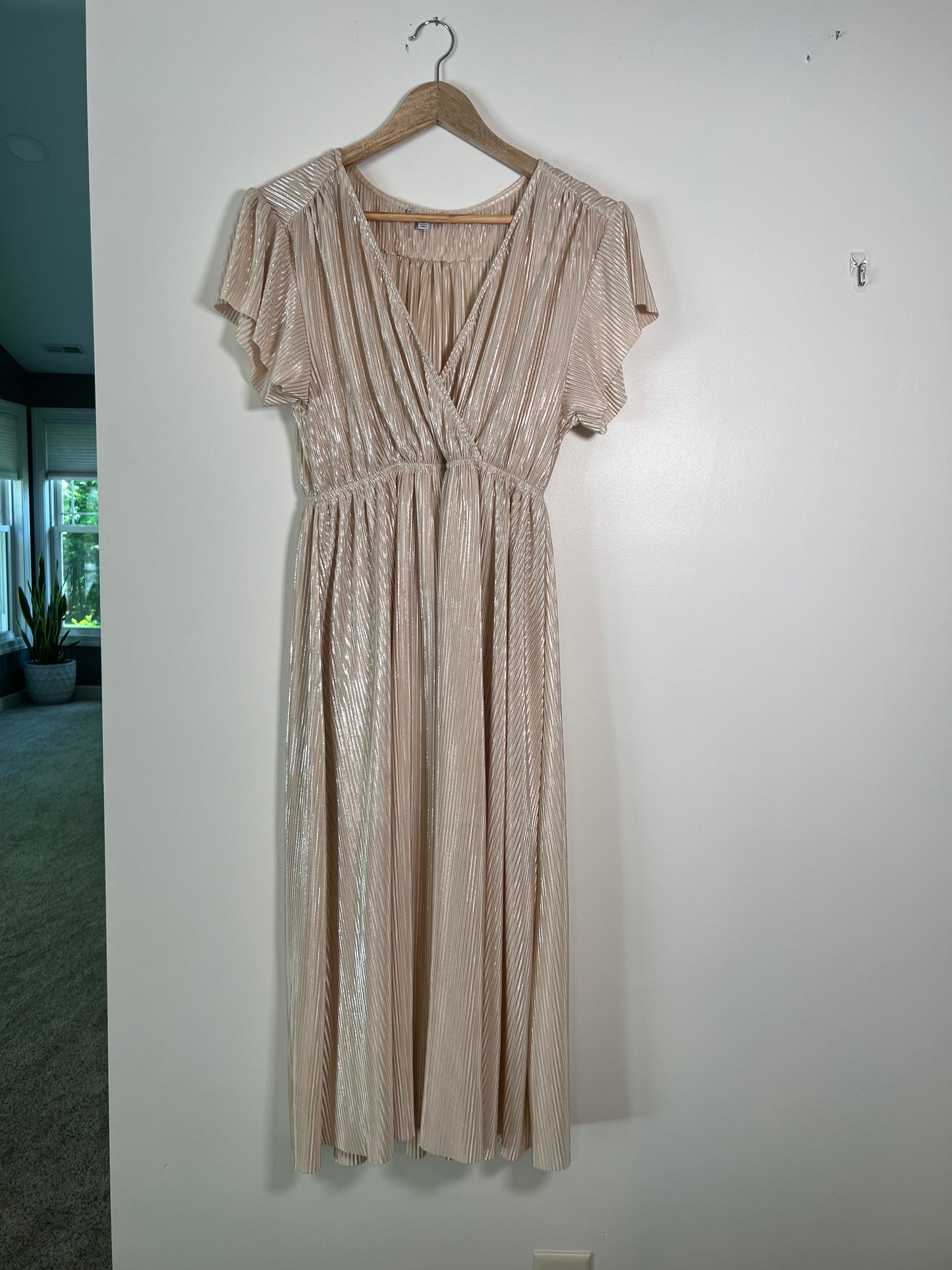 Small See and Be Seen Champagne Dress