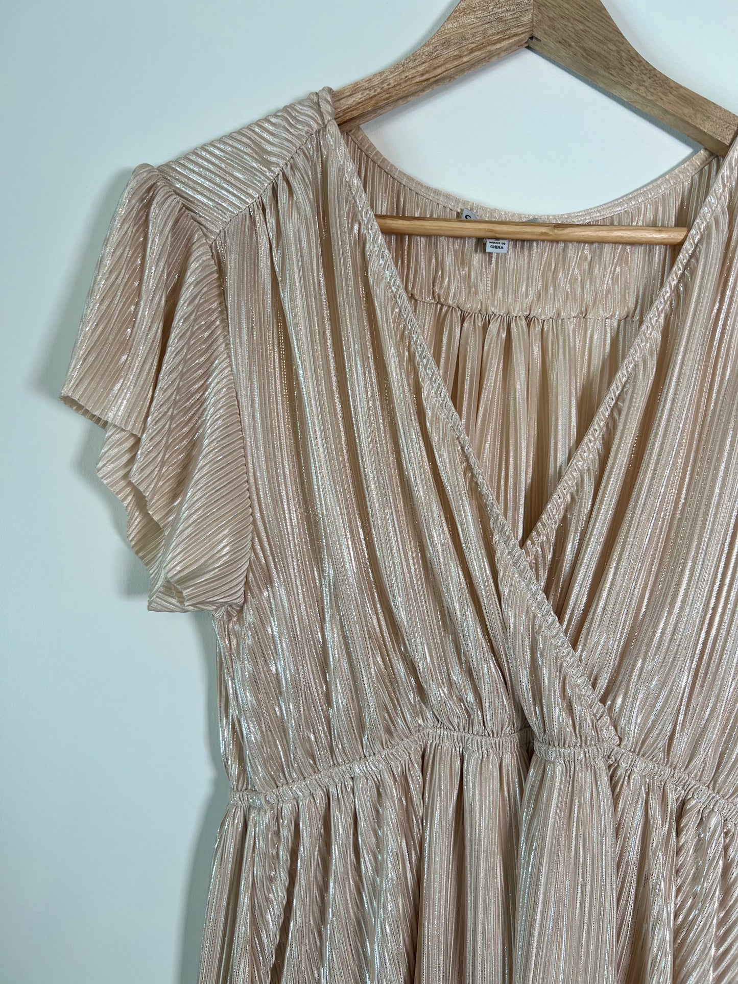 Small See and Be Seen Champagne Dress