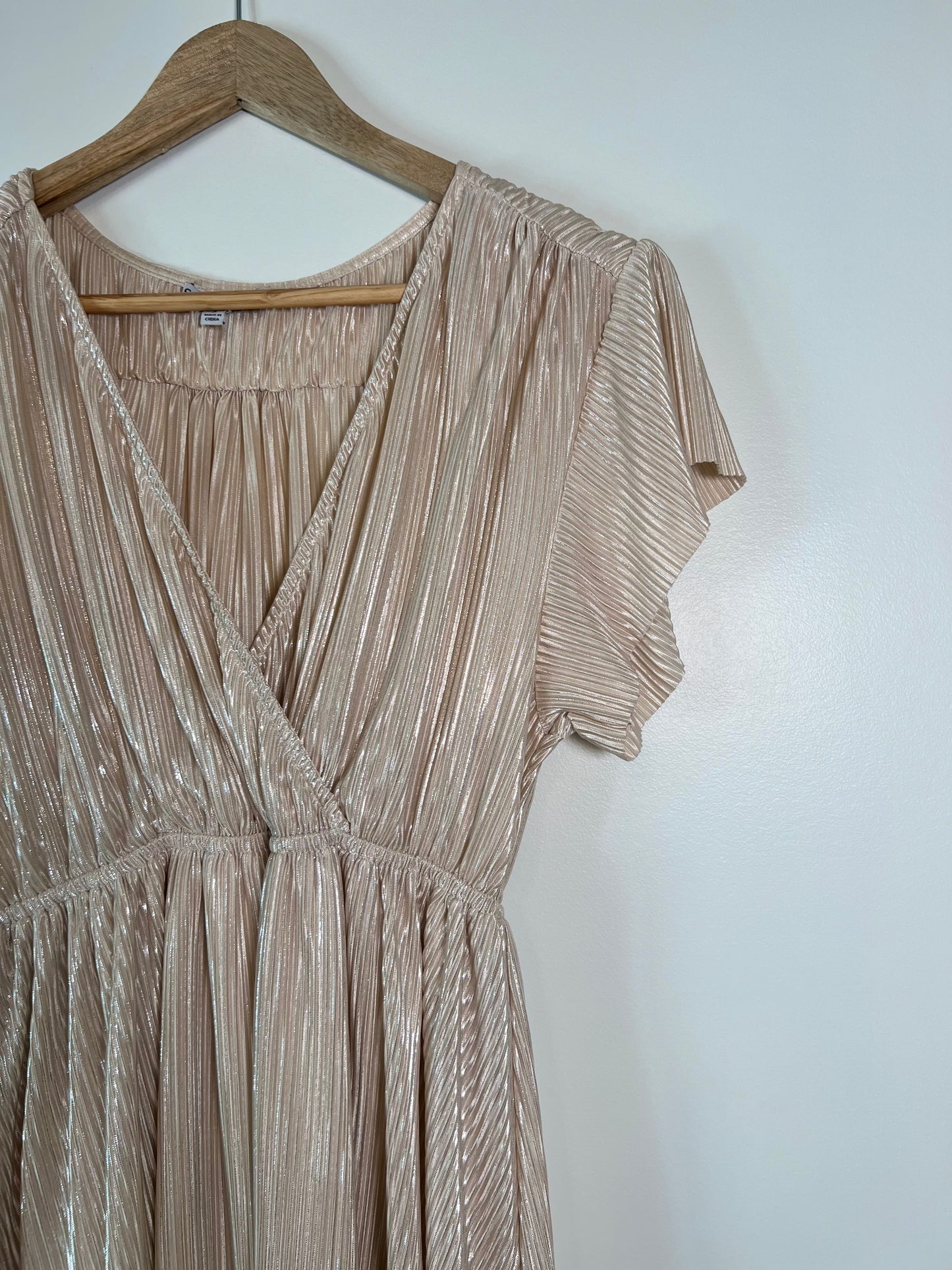 Small See and Be Seen Champagne Dress