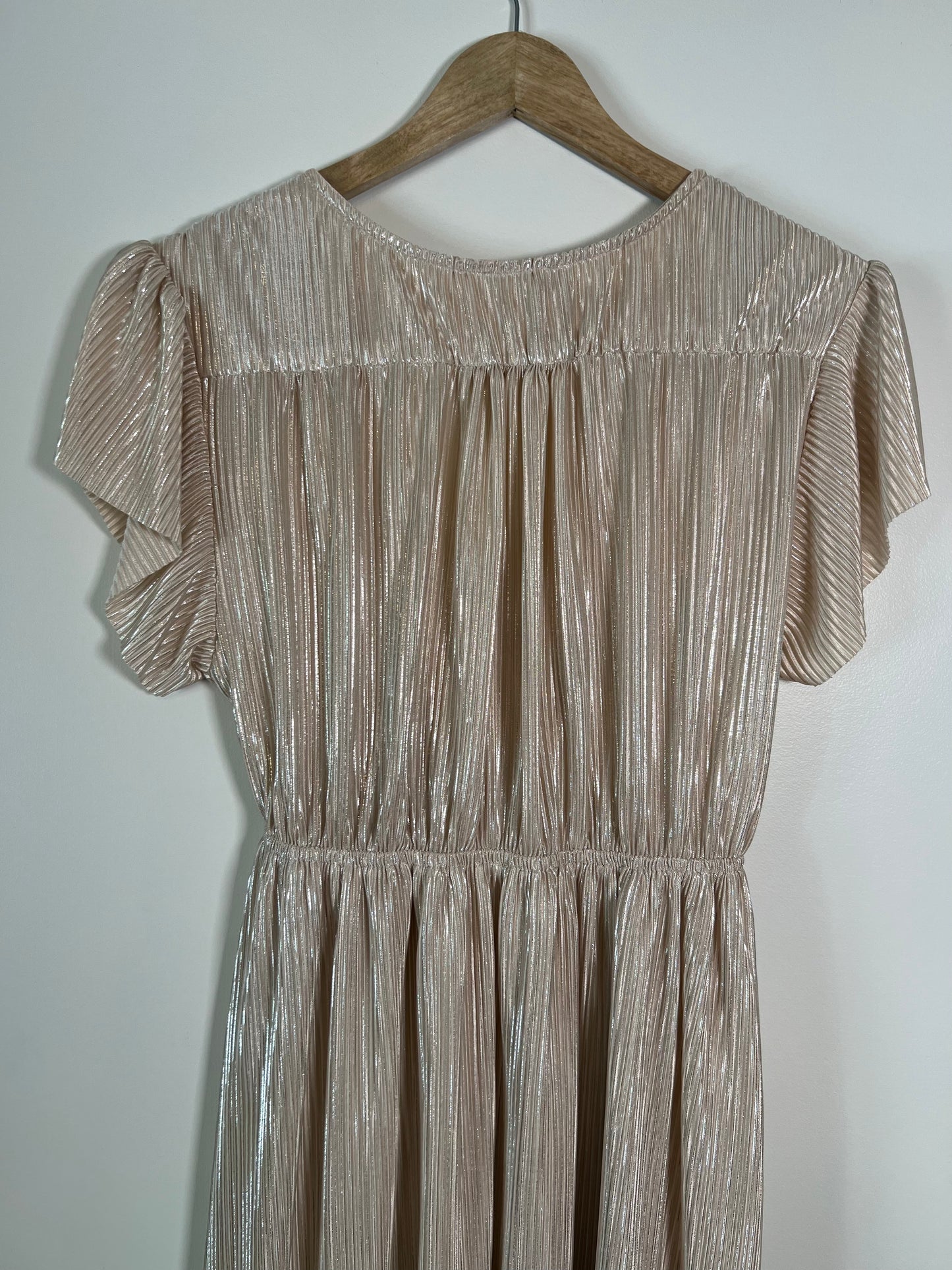 Small See and Be Seen Champagne Dress