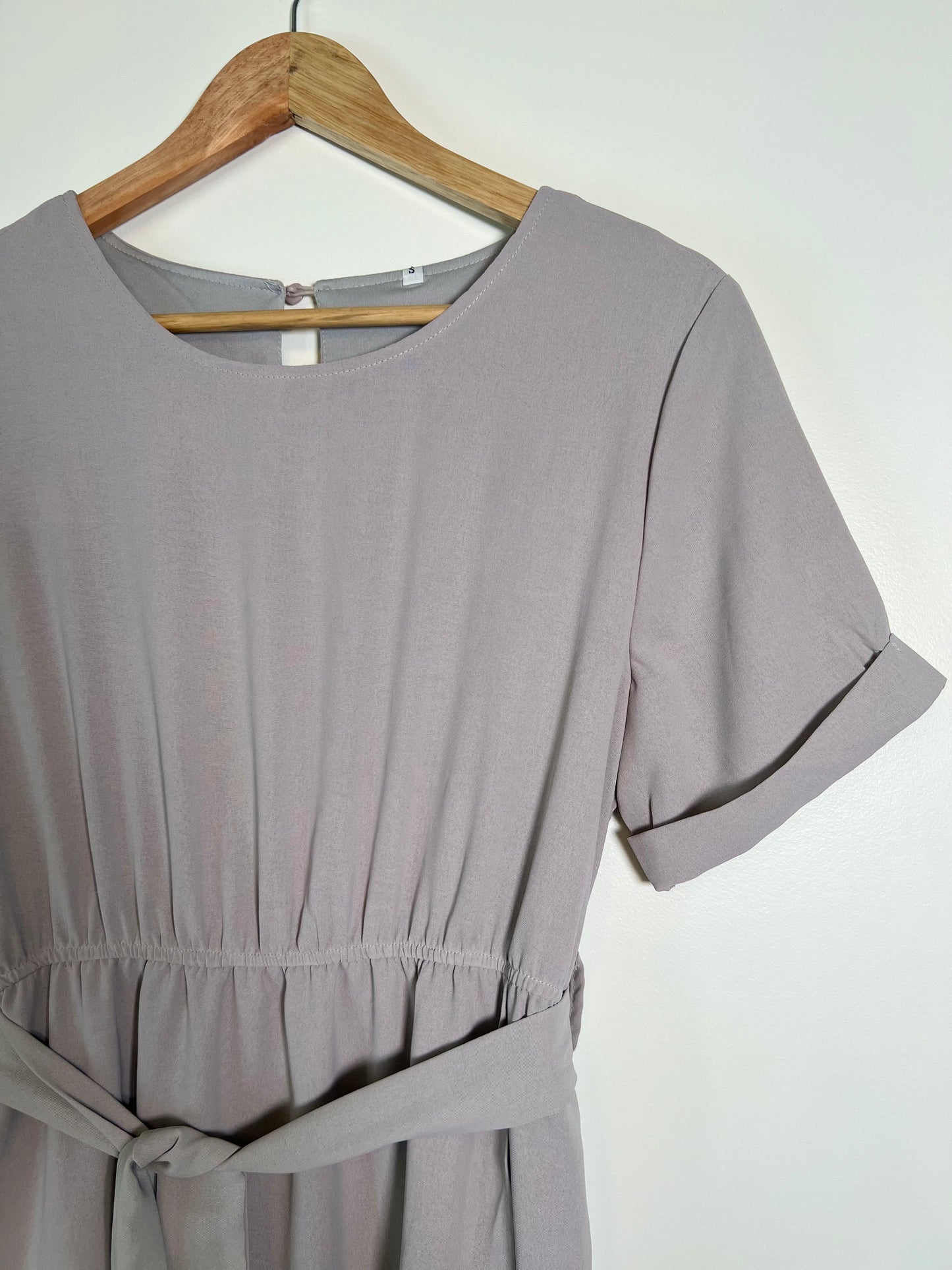 Small Grey Faux Wrap Dress