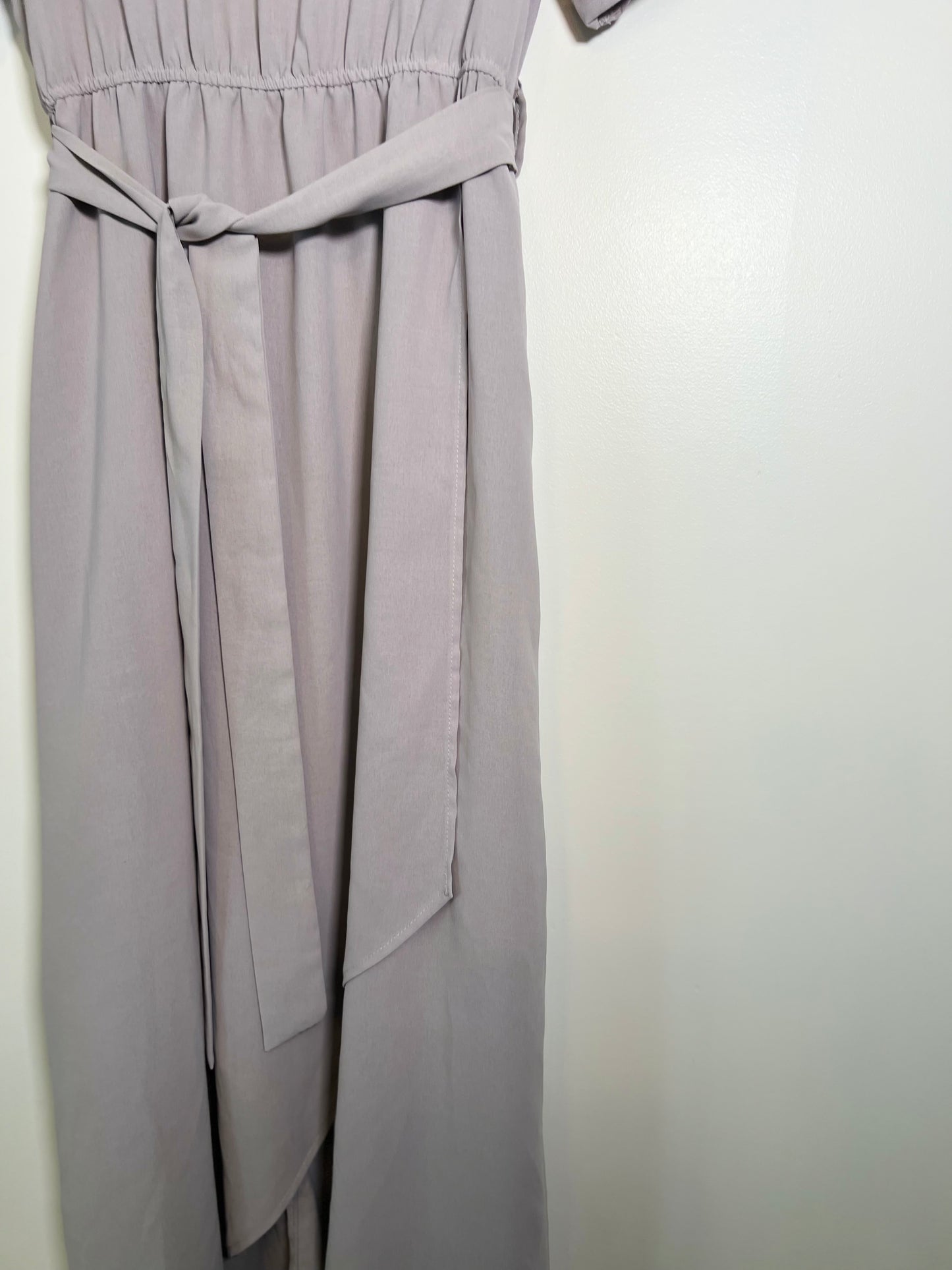 Small Grey Faux Wrap Dress