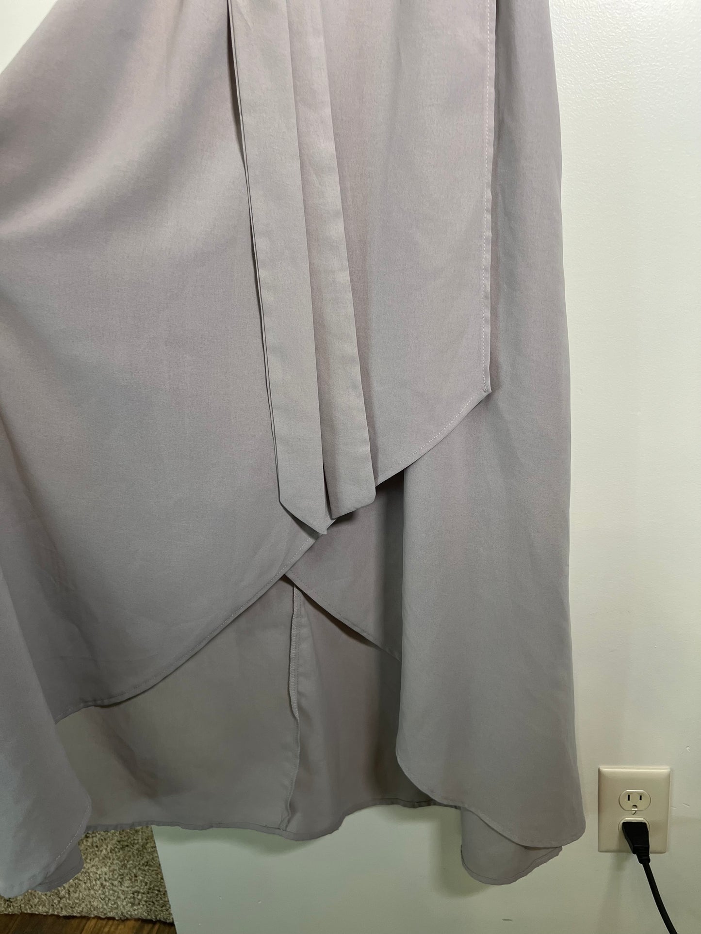 Small Grey Faux Wrap Dress