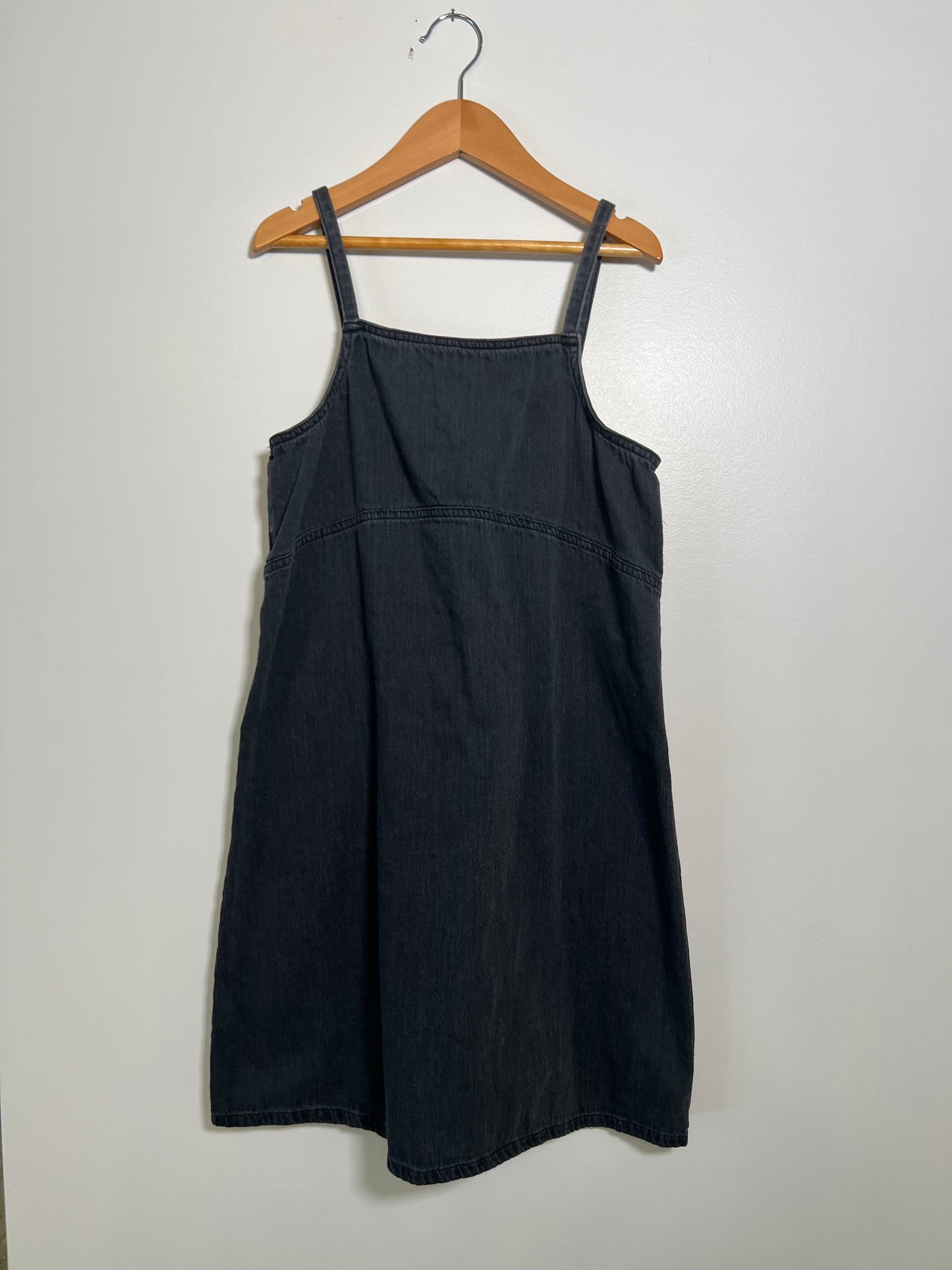 XL (14-16) Old Navy Black Denim Jumper Dress