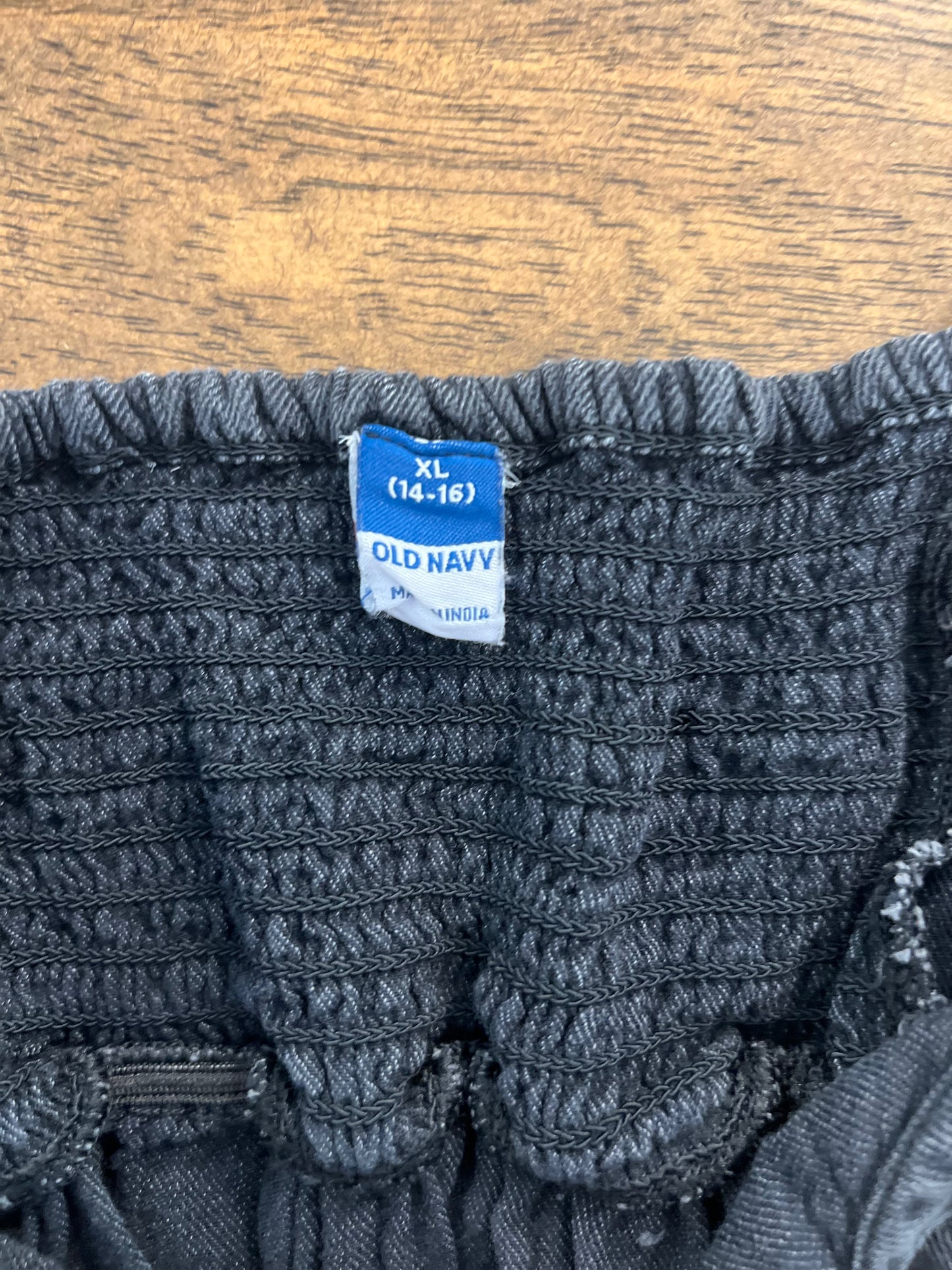 XL (14-16) Old Navy Black Denim Jumper Dress