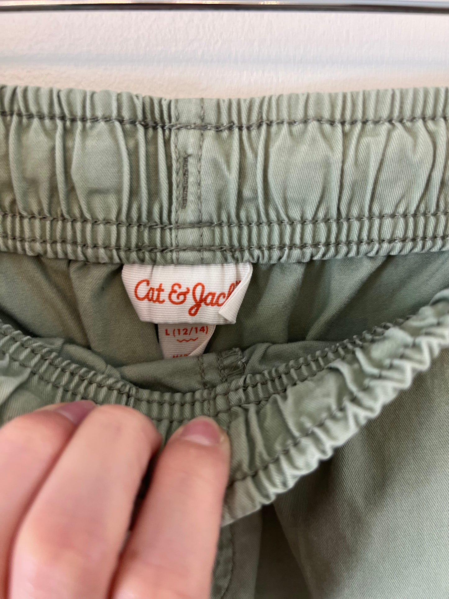 L (12-14) Cat & Jack Green Shorts