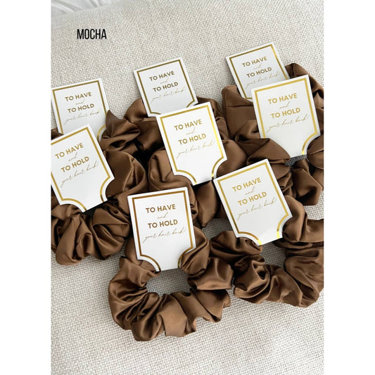 Silk Satin Scrunchies | MOCHA
