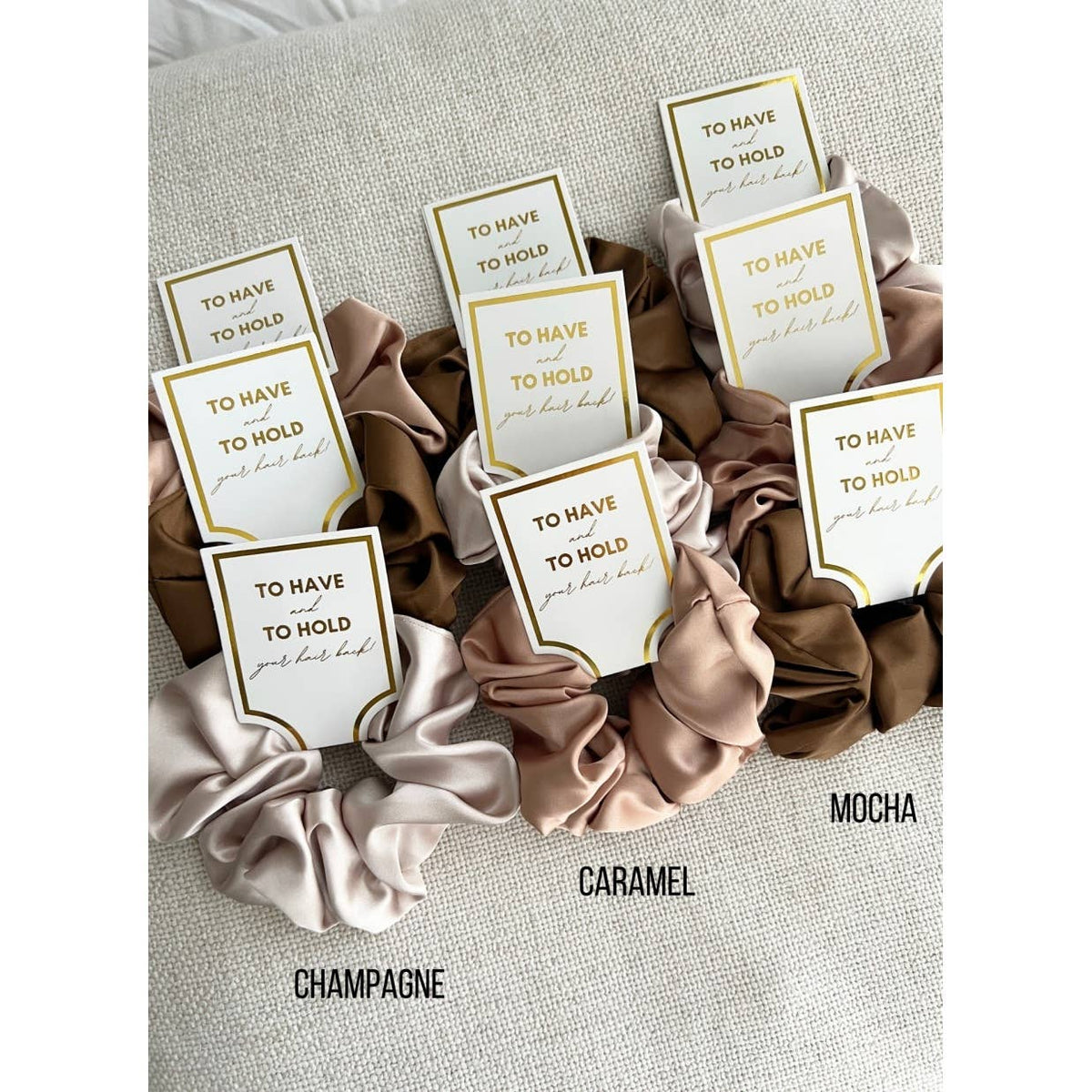 Silk Satin Scrunchies | CHAMPAGNE