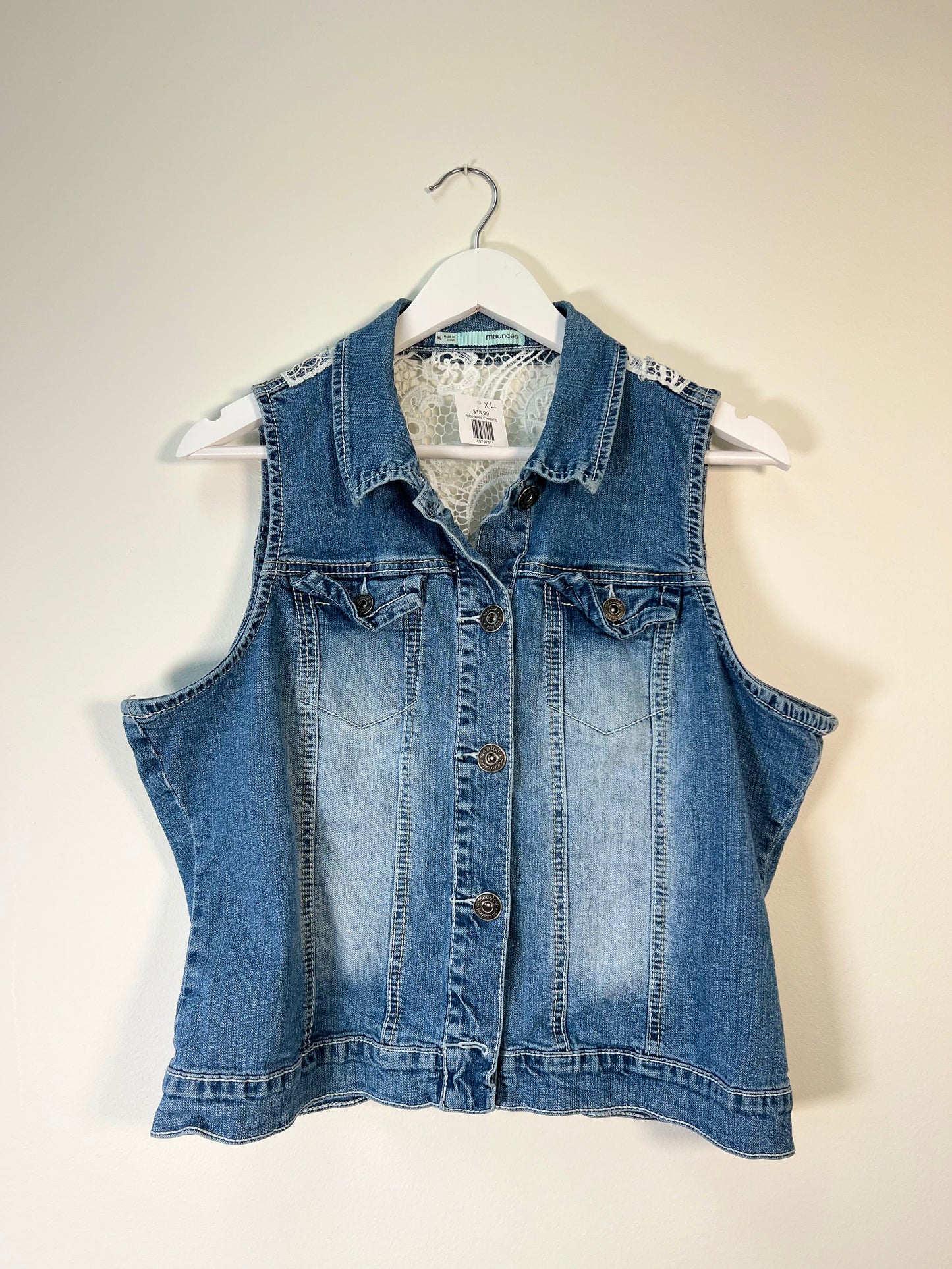 XL Maurices Denim Vest