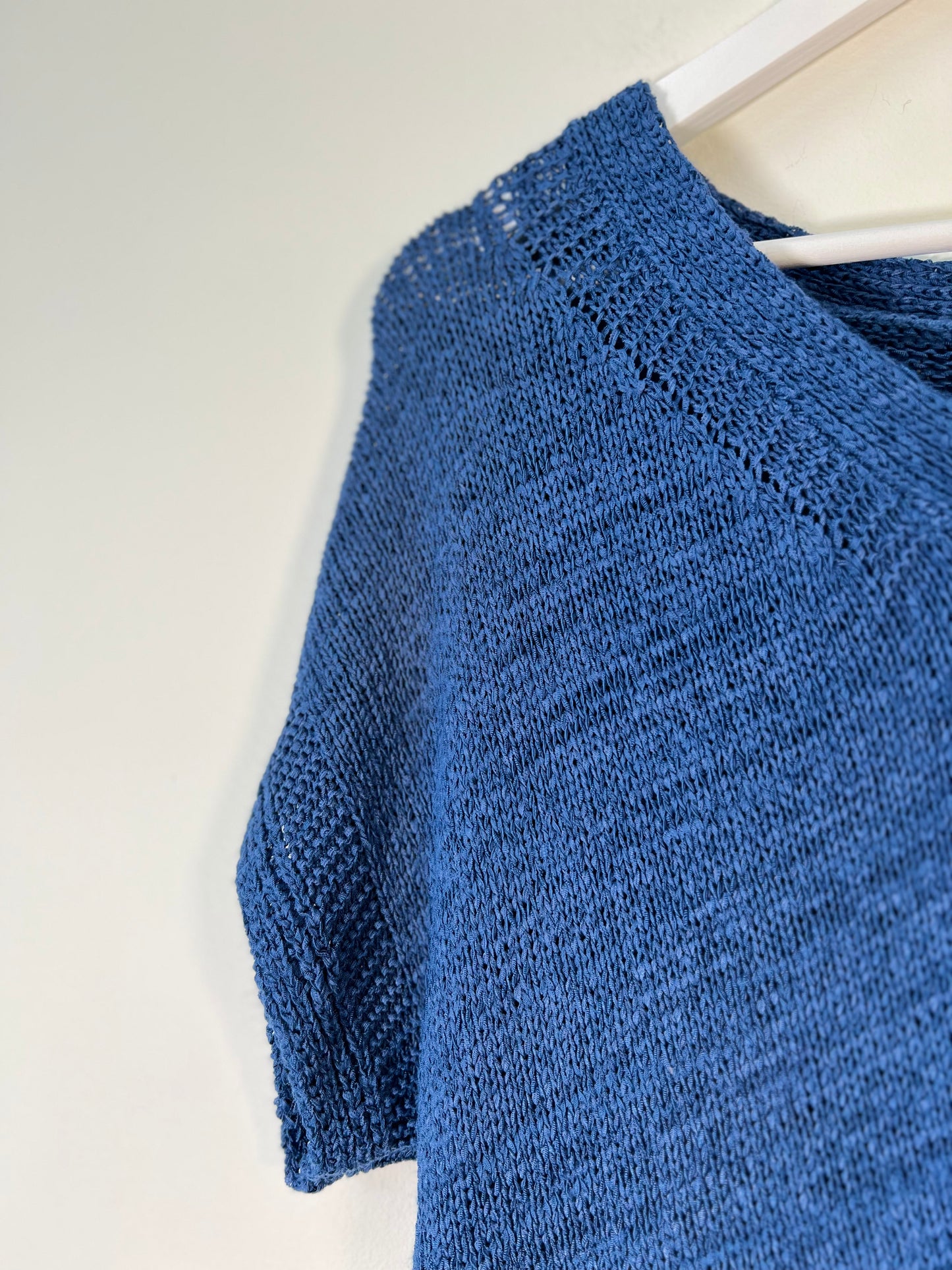 L Cable & Gauge Knit Blouse