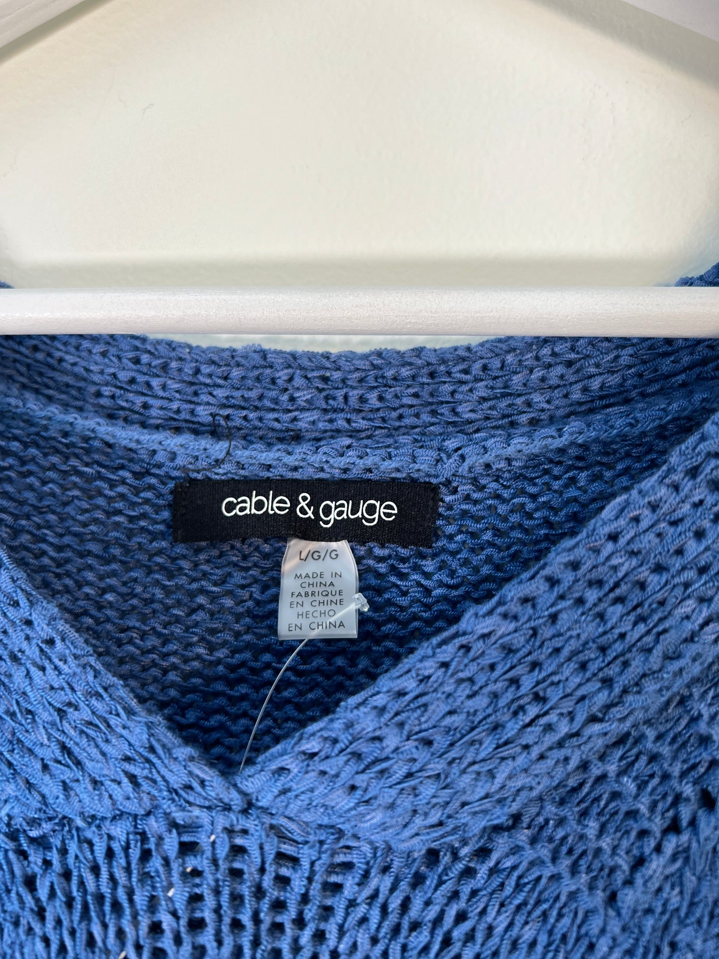 L Cable & Gauge Knit Blouse