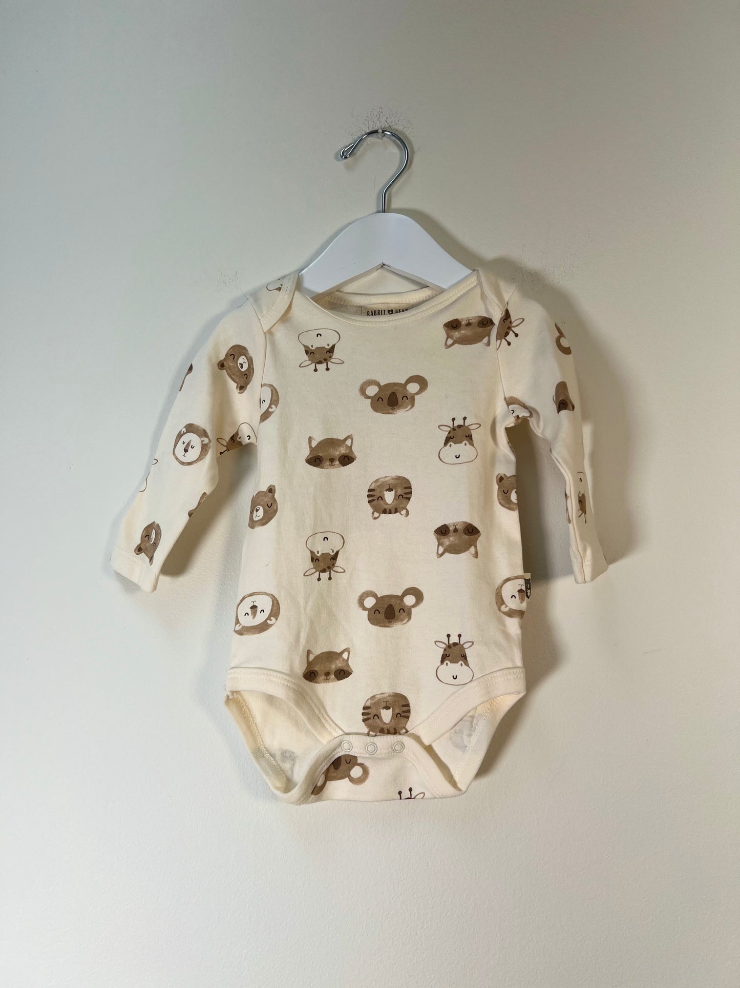 6-9m Rabbit + Bear Bodysuit