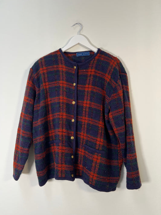 1XL Karen Scott Plaid Sweater