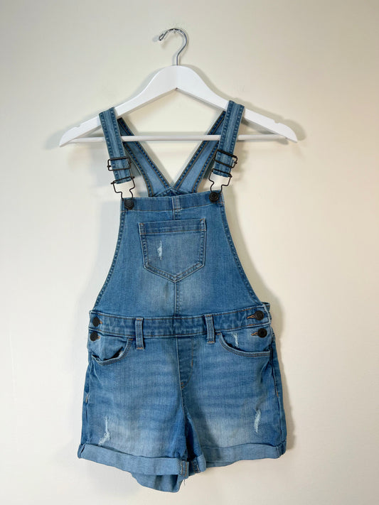 L SO Denim Overall Shorts