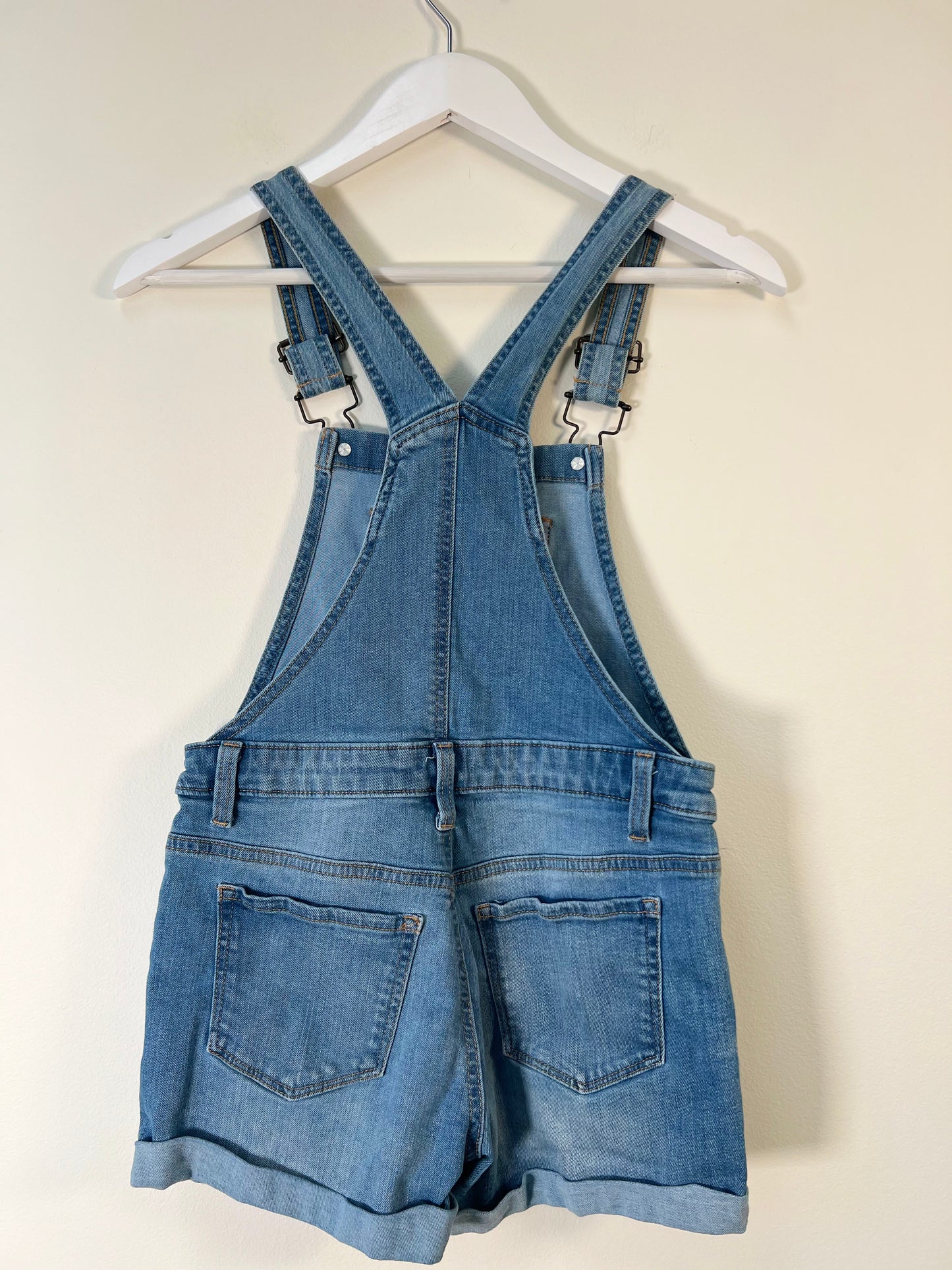 L SO Denim Overall Shorts
