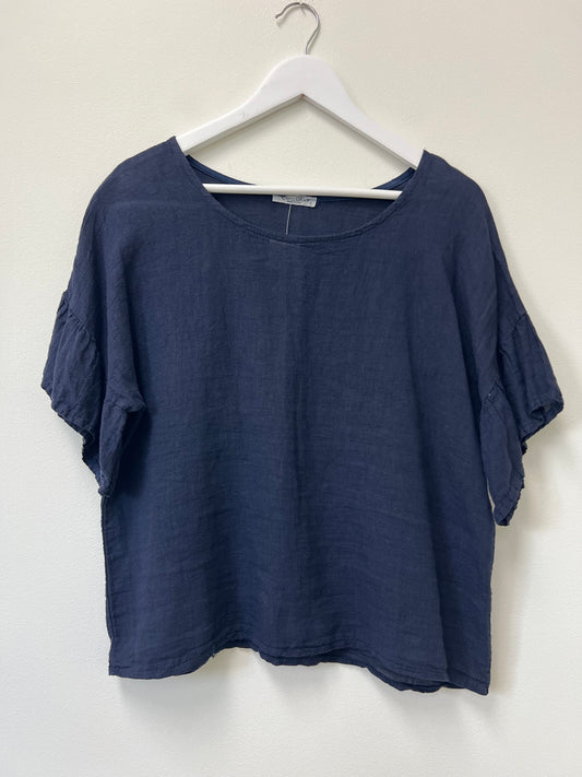S Elena Baldi Linen Blouse