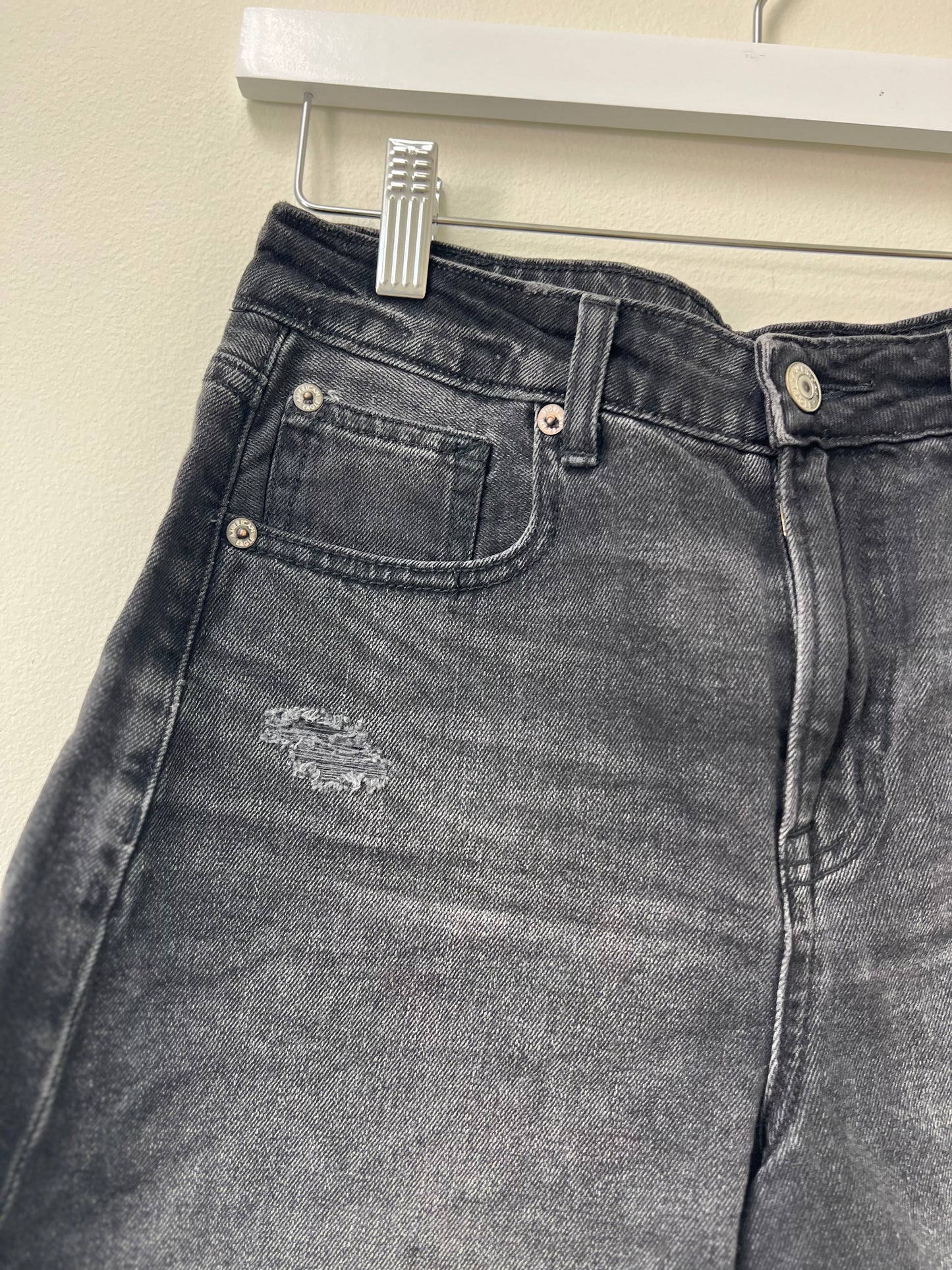 XS American Eagle Black Denim Shorts