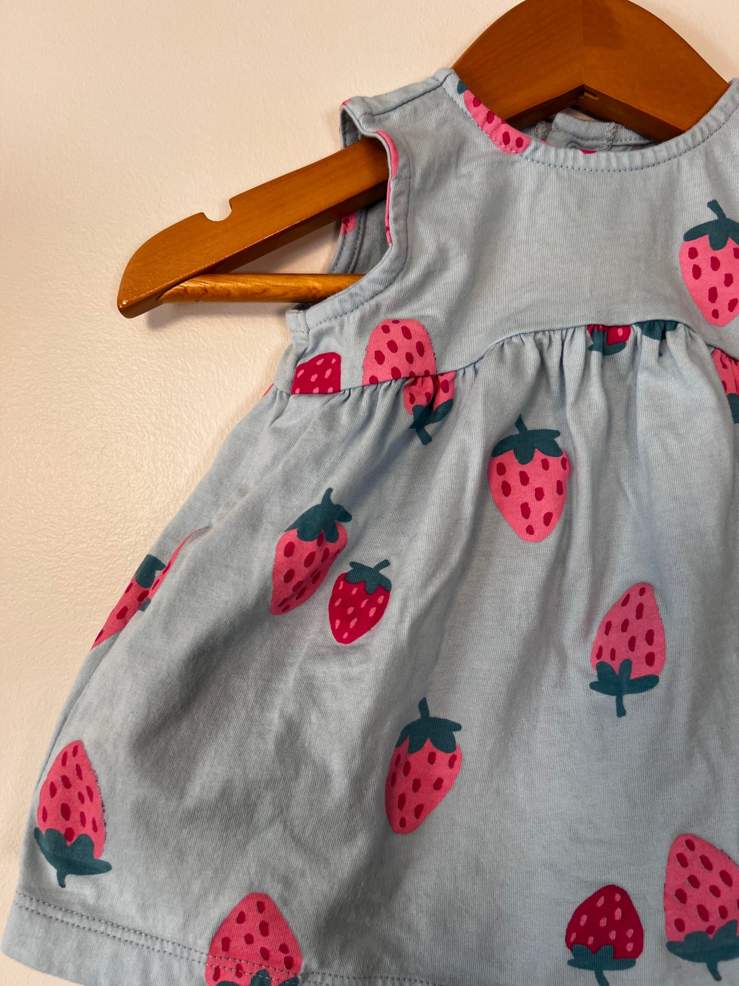 3m Carter's Blue Strawberry Dress