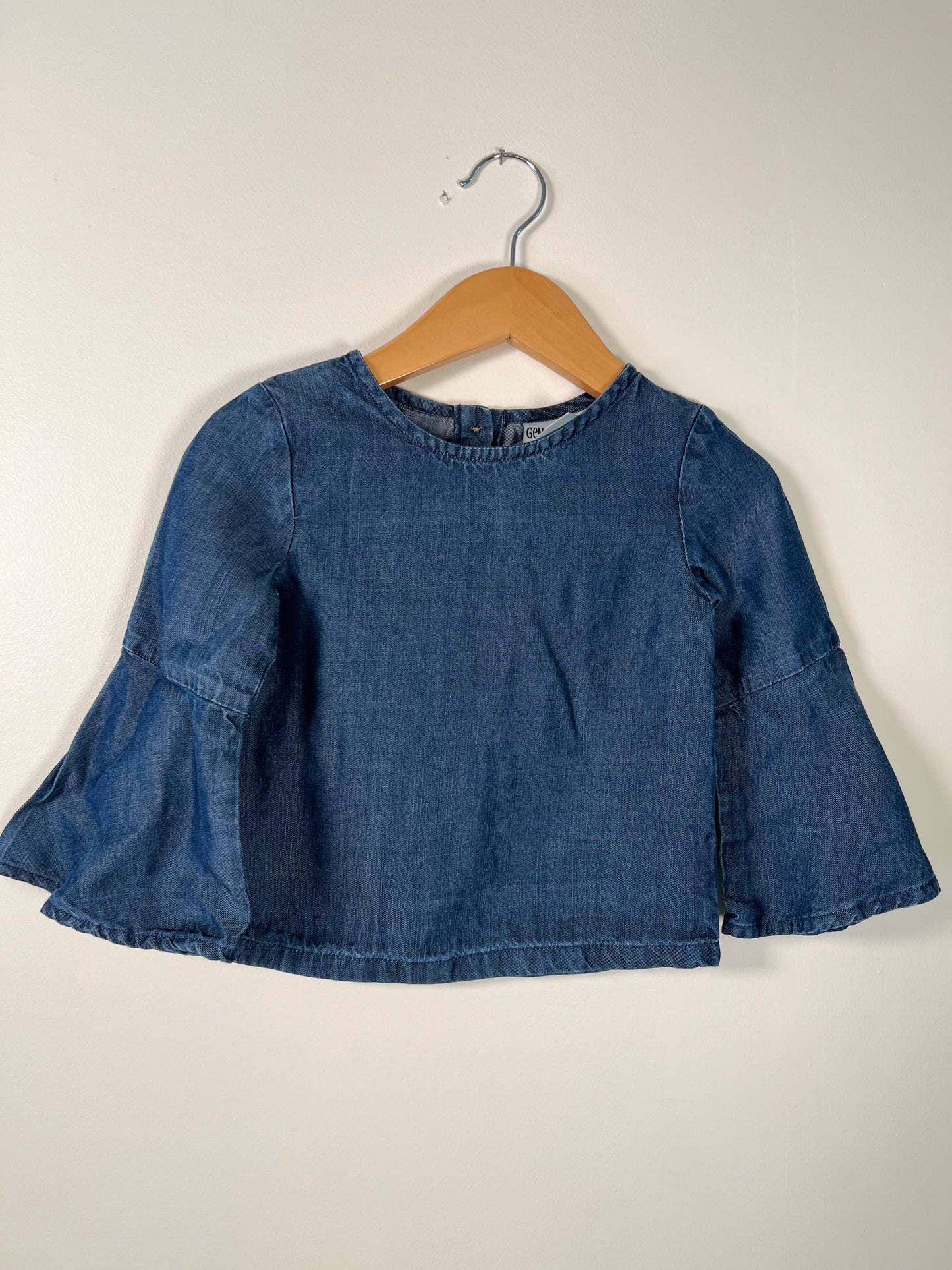 2T Genuine Kids Denim Flare Sleeve Top