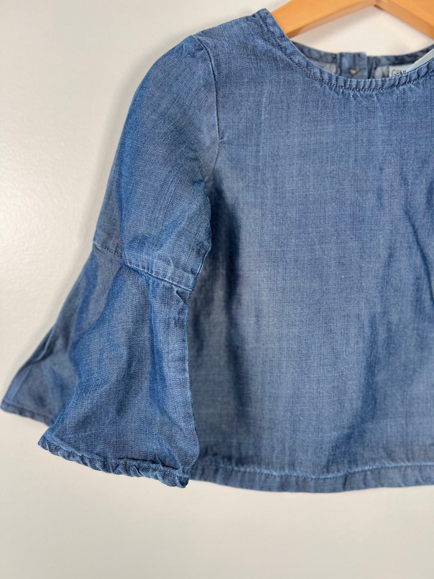 2T Genuine Kids Denim Flare Sleeve Top