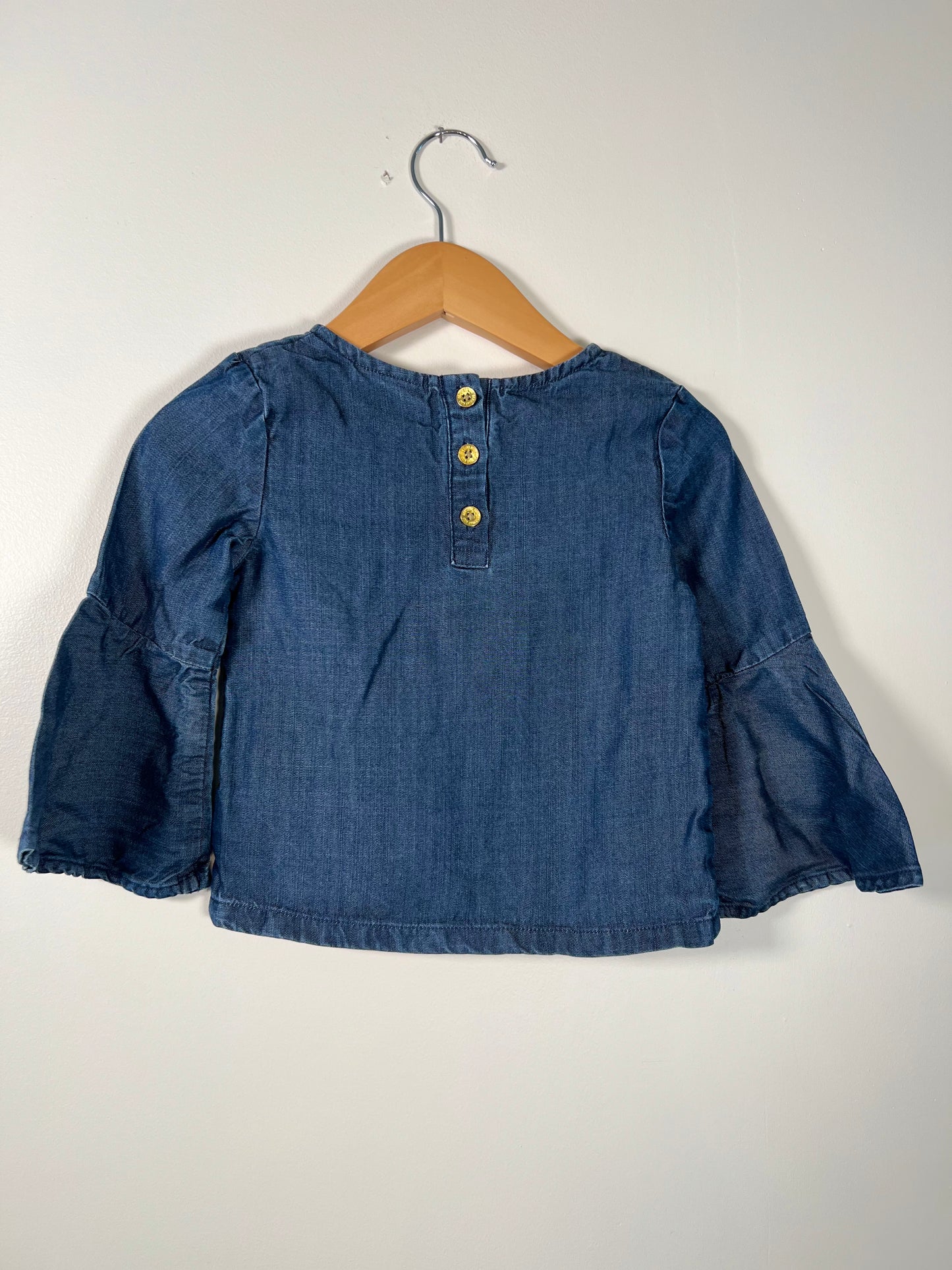 2T Genuine Kids Denim Flare Sleeve Top
