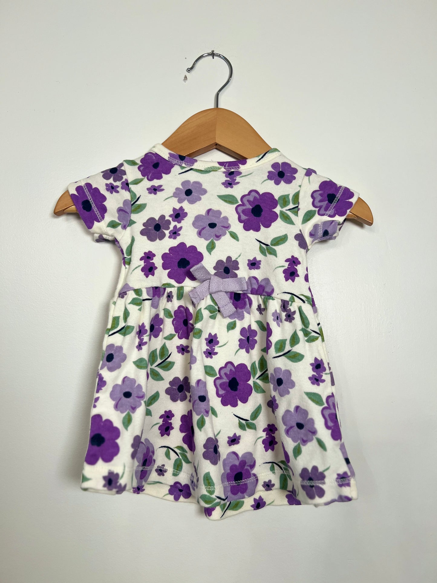 0-3m Touched By Nature Purple Floral Dress
