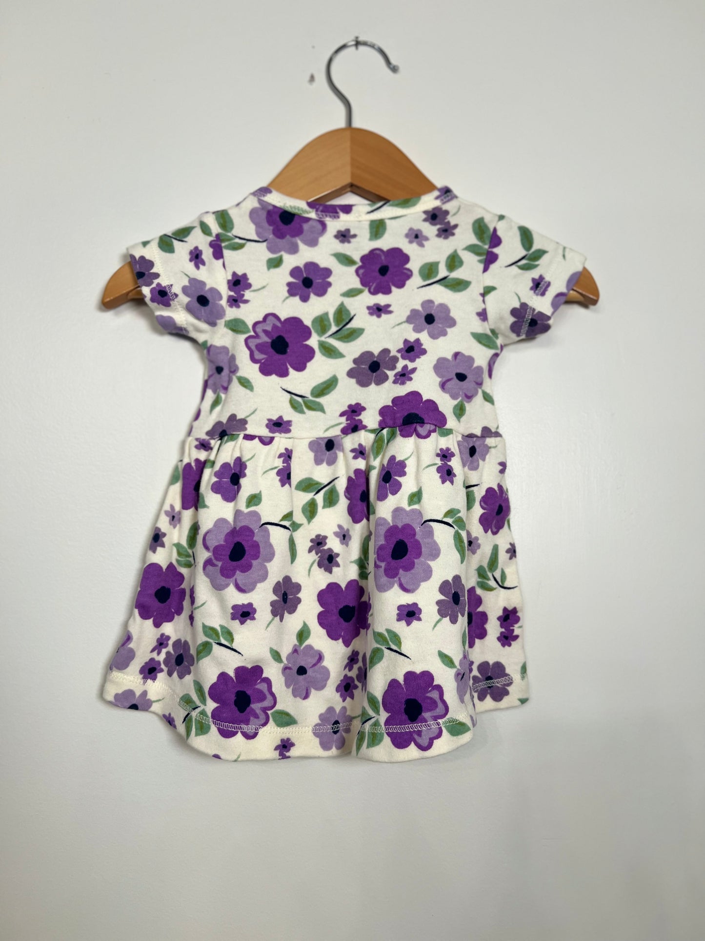 0-3m Touched By Nature Purple Floral Dress