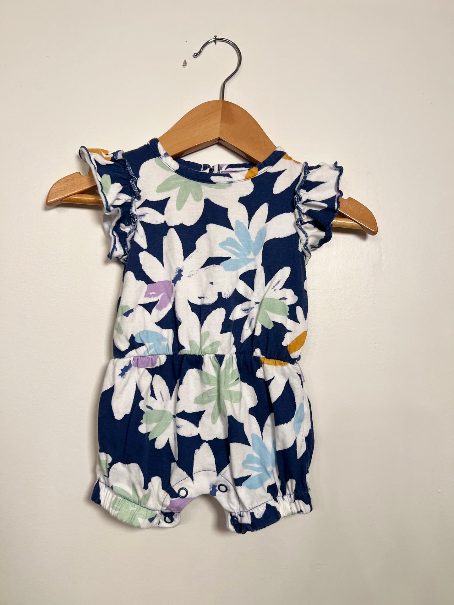 3m Carters Navy Floral Romper