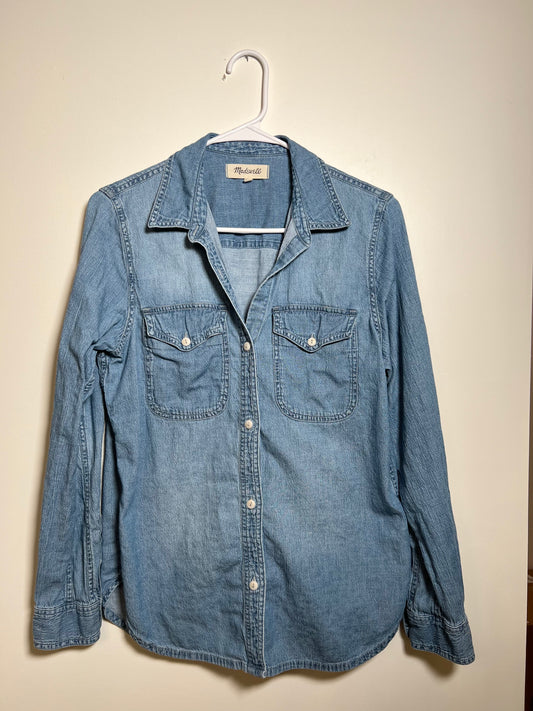Small Madewell Chambray Dress Shirt