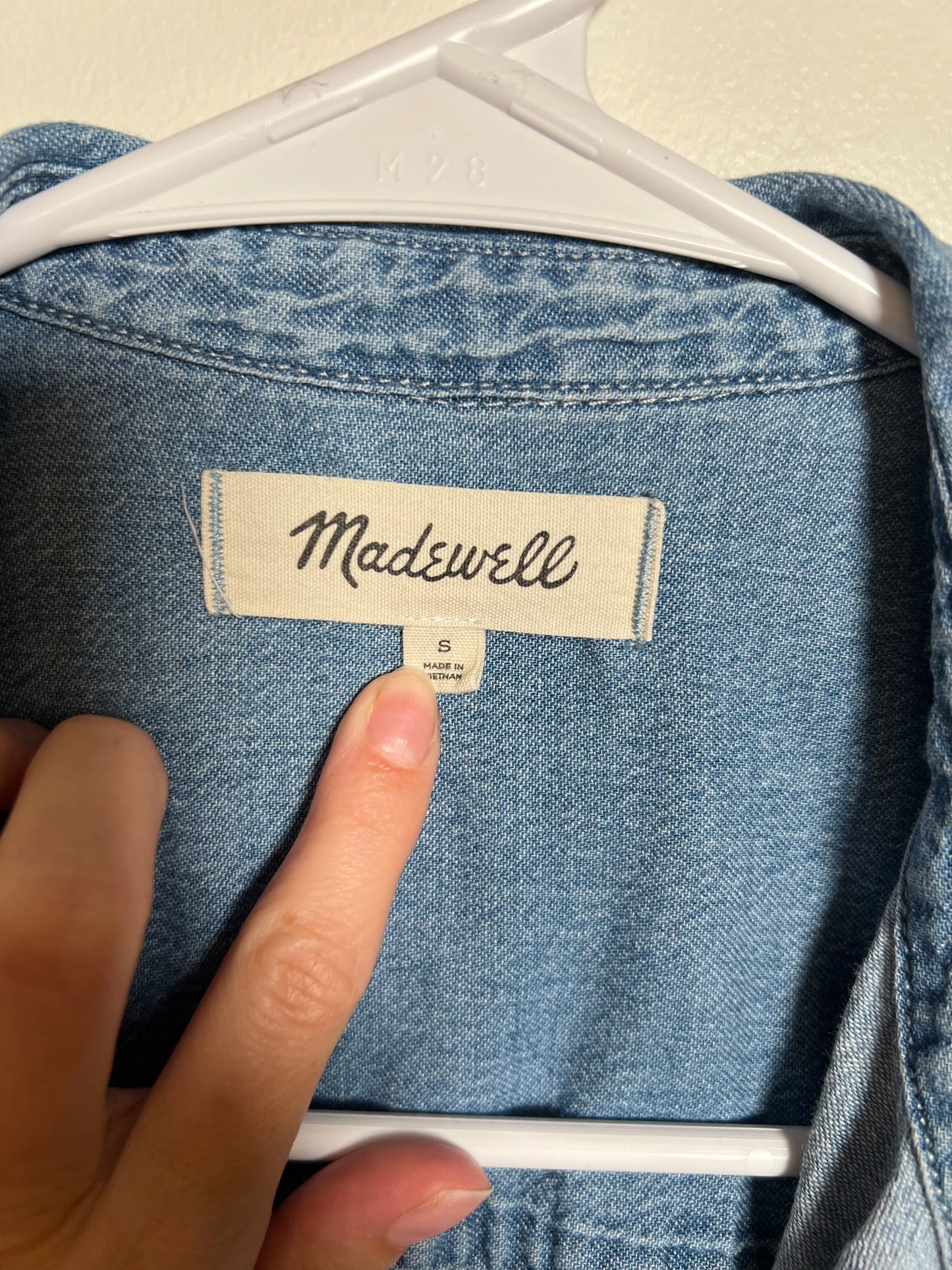 Small Madewell Chambray Dress Shirt