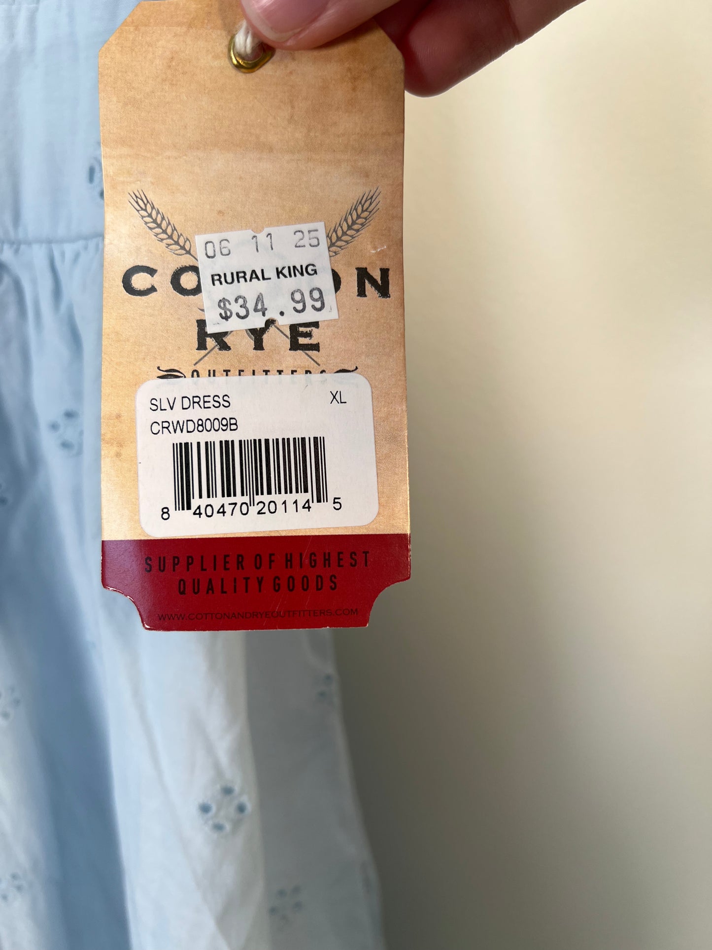XL Cotton & Rye Dress