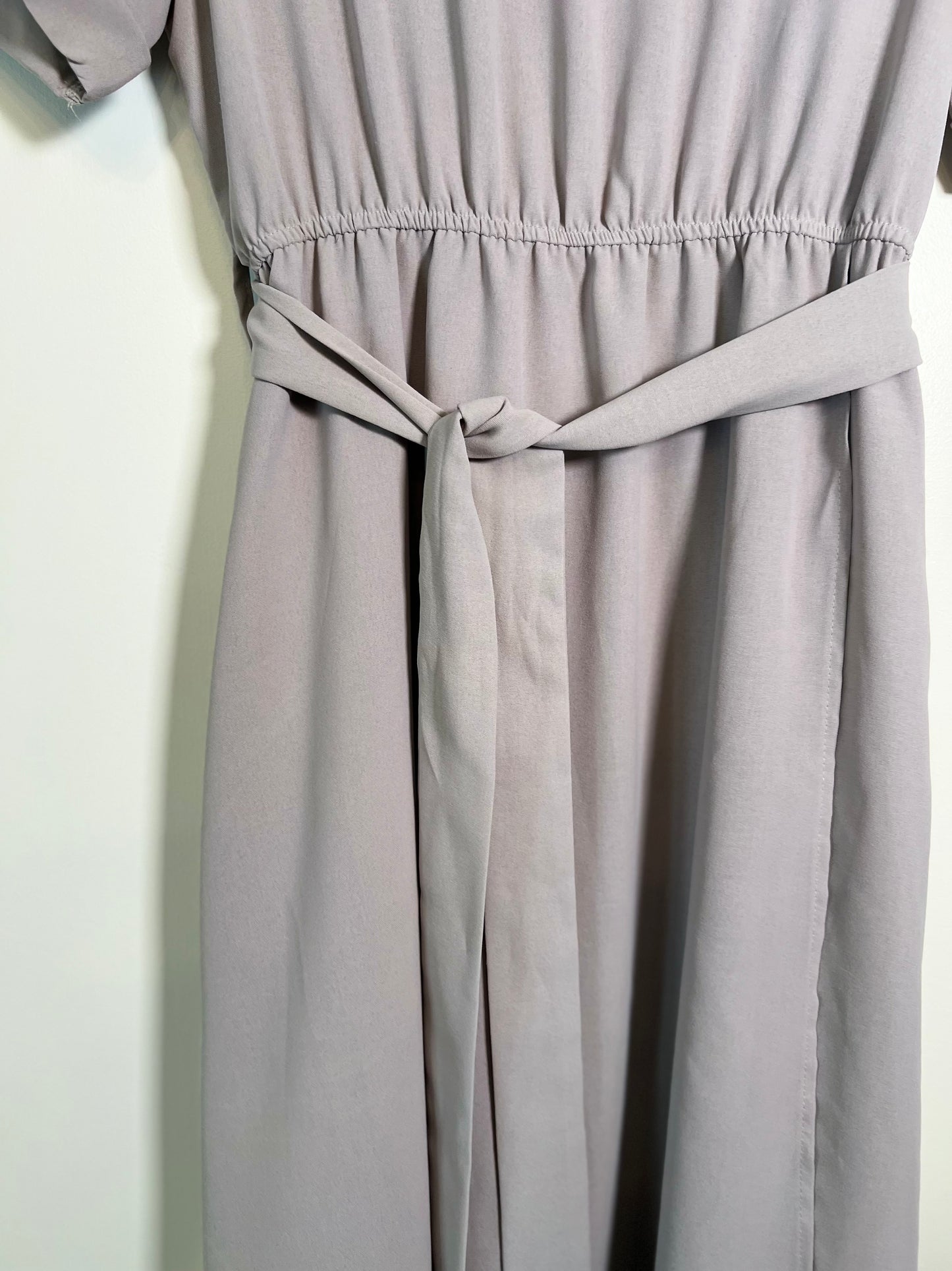 Small Grey Faux Wrap Dress