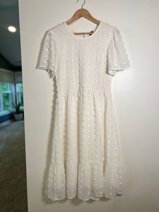 Small AnneBouti White Dress