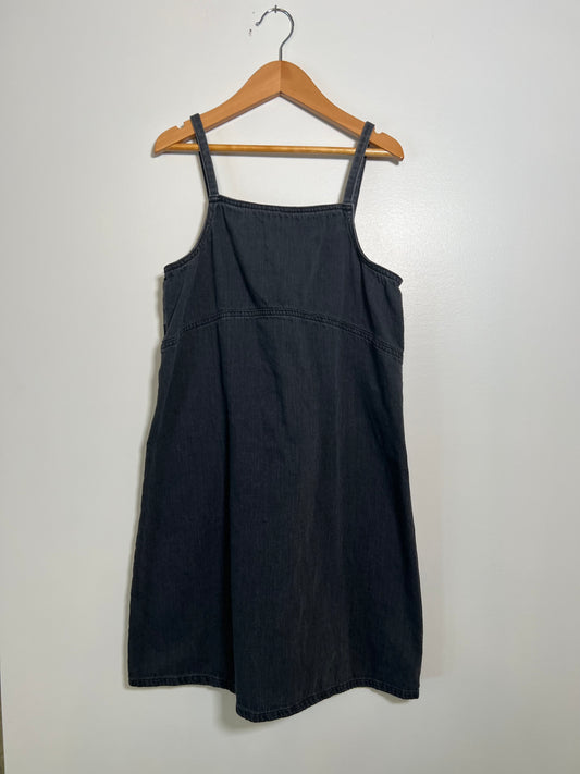 XL (14-16) Old Navy Black Denim Jumper Dress