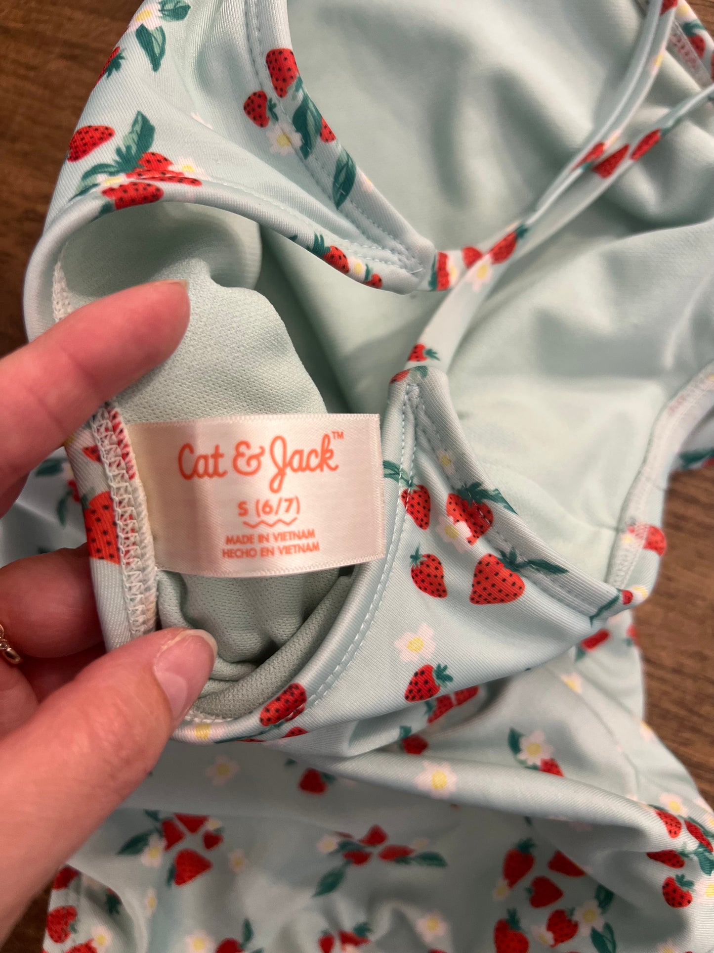 S (6/7) Cat & Jack Strawberry Swimsuit