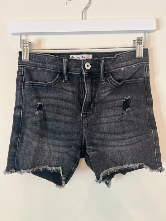 11-12 Abercrombie Kids Black Denim Shorts