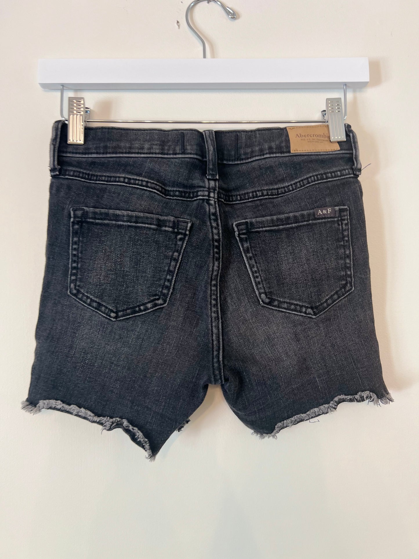 11-12 Abercrombie Kids Black Denim Shorts