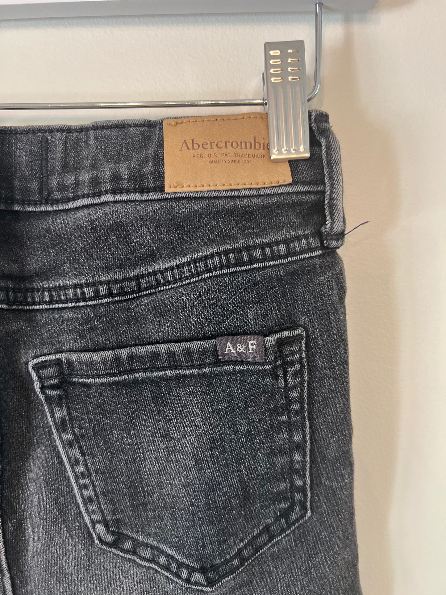 11-12 Abercrombie Kids Black Denim Shorts