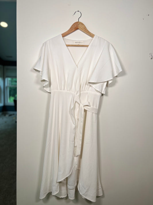 M Brass & Roe White Wrap Dress
