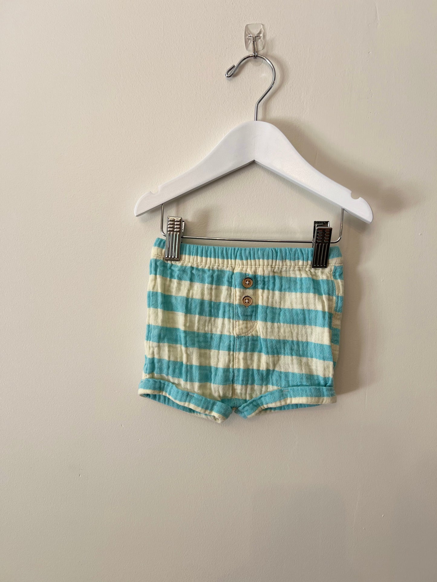 0-3m Cat & Jack Blue Stripe Short Set