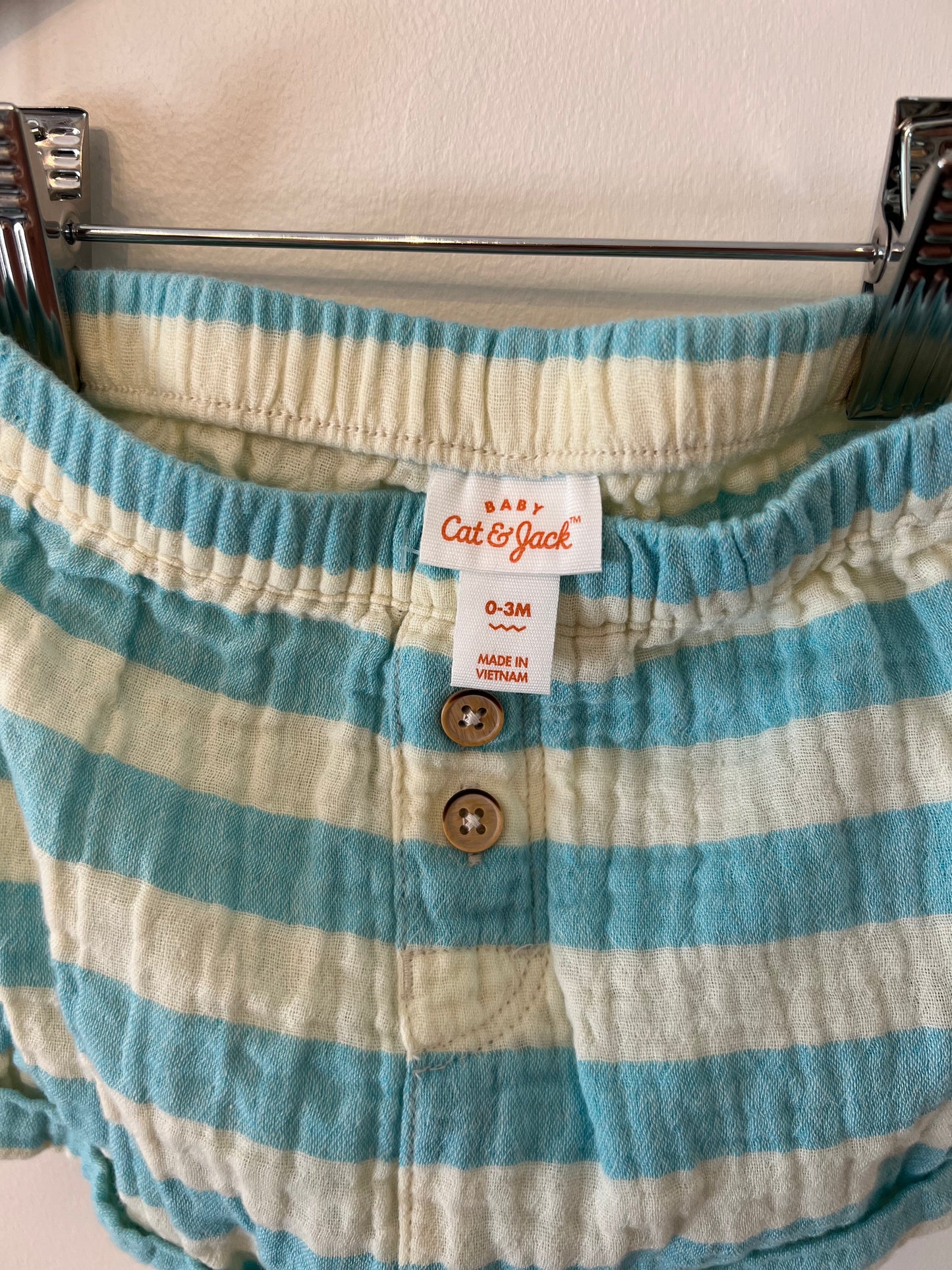 0-3m Cat & Jack Blue Stripe Short Set